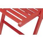 Klappstuhl, in der Farbe Rot, aus Material-mix, andere Perspektive, Vorschaubild