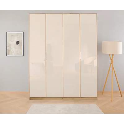 Preisvergleich für rauch Drehtürenschrank »Modi« inkl. Stoff-Organizer mit 6  Fächern, optional mit Spiegel erhältlich, BxHxT 181x54x210 cm, in der Farbe  Beige | Ladendirekt