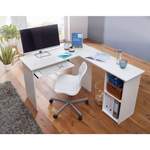 Schreibtisch von Wohnling, in der Farbe Weiss, aus Holzwerkstoff, andere Perspektive, Vorschaubild
