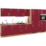 Küchenzeile von HELD MÖBEL, in der Farbe Rot, aus Edelstahl, andere Perspektive, Vorschaubild