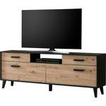 TV-Lowboard von Norrwood, in der Farbe Schwarz, aus Holzwerkstoff, andere Perspektive, Vorschaubild