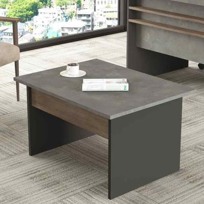 Preisvergleich für Vista Büro-Couchtisch, BxHxT 80x46.3x60 cm, in der Farbe Grau, aus Spanplatte