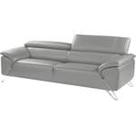 2/3-Sitzer Sofa von Nicoletti Home, in der Farbe Grau, aus Leder, Vorschaubild