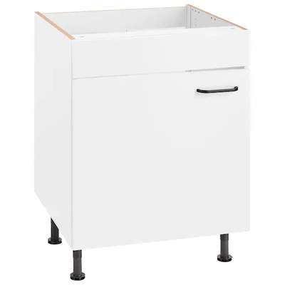 Preisvergleich für OPTIFIT Spülenschrank »Ahus« Breite 60 cm, BxHxT  60x58.4x87 cm, in der Farbe Weiß | Ladendirekt