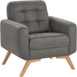 Loungesessel von exxpo - sofa fashion, in der Farbe Grau, aus Eiche, andere Perspektive, Vorschaubild