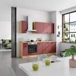 Küchenzeile von nobilia, in der Farbe Rot, aus Holzwerkstoff, andere Perspektive, Vorschaubild