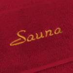 Saunatuch von Möve for frottana, in der Farbe Rot, aus Baumwolle, andere Perspektive, Vorschaubild