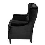 2/3-Sitzer Sofa von Maison Belfort, in der Farbe Schwarz, aus Samt, andere Perspektive, Vorschaubild
