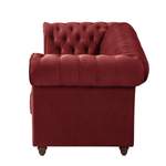 2/3-Sitzer Sofa von Maison Belfort, in der Farbe Rot, aus Samt, andere Perspektive, Vorschaubild