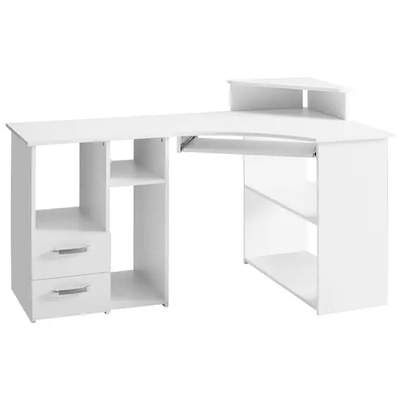 Preisvergleich für VOGL Möbelfabrik Schreibtisch »Lenny«, BxHxT 67x67x87.5  cm, in der Farbe Weiß | Ladendirekt
