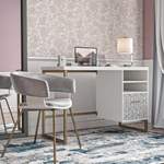 Schreibtisch von Möbel4Life, in der Farbe Weiss, aus Holzwerkstoff, andere Perspektive, Vorschaubild