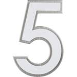 Hausnummer von Alpertec, in der Farbe Weiss, aus Edelstahl, Vorschaubild