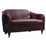 2/3-Sitzer Sofa von moebelfaktor, in der Farbe Braun, aus Echtleder, andere Perspektive, Vorschaubild