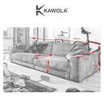 2/3-Sitzer Sofa von KAWOLA, in der Farbe Beige, aus Cord, andere Perspektive, Vorschaubild