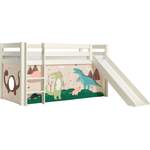 Kinderhochbett von vipack, in der Farbe Weiss, aus Massivholz, andere Perspektive, Vorschaubild