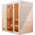 Sauna-Kabine von WEKA, in der Farbe Beige, aus Sicherheitsglas, andere Perspektive, Vorschaubild