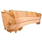 2/3-Sitzer Sofa von Casa Padrino, aus Massivholz, andere Perspektive, Vorschaubild