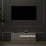 TV-Lowboard von moebel17, in der Farbe Weiss, aus Melamin, andere Perspektive, Vorschaubild