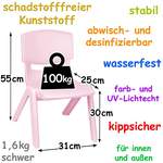 Kinderstuhl von alles-meine.de GmbH, in der Farbe Rosa, aus Kunststoff, andere Perspektive, Vorschaubild