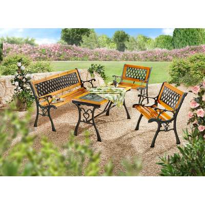 Preisvergleich für Gartenmöbel Royal mit rustikalem Charme, Schwarz-Braun, Sessel Royal