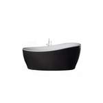 Freistehende Badewanne von OTTOFOND, in der Farbe Schwarz, andere Perspektive, Vorschaubild