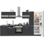 Küchenzeile von Kochstation, in der Farbe Grau, aus Spanplatte, andere Perspektive, Vorschaubild