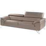 2/3-Sitzer Sofa von Nicoletti Home, in der Farbe Grau, aus Leder, Vorschaubild