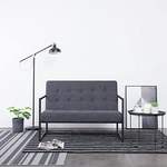 2/3-Sitzer Sofa von vidaXL, in der Farbe Grau, aus Stoff, andere Perspektive, Vorschaubild