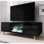 TV-Schrank von DB-Möbel, in der Farbe Schwarz, aus Holz, andere Perspektive, Vorschaubild