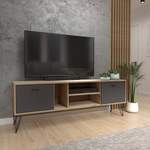 TV-Lowboard von loftscape, in der Farbe Braun, aus Holzwerkstoff, andere Perspektive, Vorschaubild
