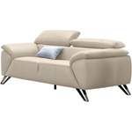 2/3-Sitzer Sofa von Nicoletti Home, in der Farbe Beige, aus Leder, andere Perspektive, Vorschaubild