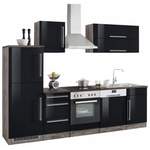 Küchenzeile von Kochstation, in der Farbe Schwarz, aus Hochglanz, andere Perspektive, Vorschaubild
