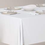 Tischdecke von Dekoria, in der Farbe Weiss, aus Polyester, andere Perspektive, Vorschaubild