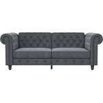 2/3-Sitzer Sofa von Dorel Home, in der Farbe Grau, aus Massivholz, Vorschaubild