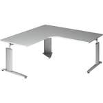 Schreibtisch von röhr, in der Farbe Grau, aus Stahl, Vorschaubild