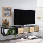 TV-Lowboard von Wohnling, in der Farbe Schwarz, aus Holzwerkstoff, andere Perspektive, Vorschaubild