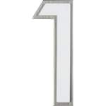Hausnummer von Alpertec, in der Farbe Weiss, aus Edelstahl, andere Perspektive, Vorschaubild
