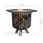 Feuerstelle von CookKing, in der Farbe Schwarz, aus Stahl, andere Perspektive, Vorschaubild