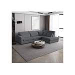 Ecksofa von Beautysofa, in der Farbe Grau, aus Stoff, andere Perspektive, Vorschaubild