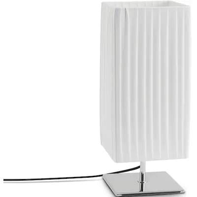 Preisvergleich für Paco Home - Tischleuchte Dreibein Nachttischlampe Stehlampe  E27 Stoff Lampenschirm Uni Tischleuchte - Weiß, Grau (Ø17 cm), BxT 17x17  cm, aus Bambus | Ladendirekt