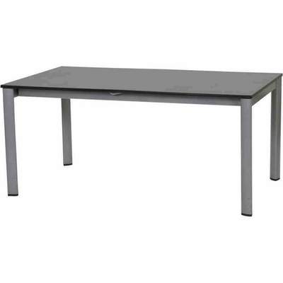 Preisvergleich für SIEGER Ausziehtisch, BxHxL: 95 x 75 x 165 cm, Tischplatte: Vivodur - silberfarben, BxHxT 95x75x165 cm, in der Farbe Grau, aus Kunststoff