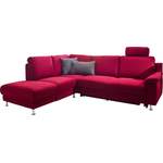 Ecksofa von 3C Carina, in der Farbe Rot, aus Holzwerkstoff, andere Perspektive, Vorschaubild