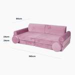 Sessel von Maisons du Monde, in der Farbe Rosa, aus Samt, andere Perspektive, Vorschaubild