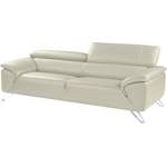 2/3-Sitzer Sofa von Nicoletti Home, in der Farbe Weiss, aus Leder, Vorschaubild