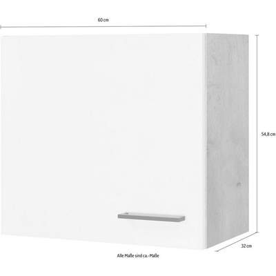 Preisvergleich für Flex-Well Exclusiv Unterschrank Vintea 100 cm Magnolie  matt - Lancelot Oak, BxHxT 100x85x60 cm, in der Farbe Weiss | Ladendirekt