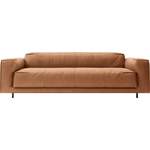 2/3-Sitzer Sofa von freistil ROLF BENZ, in der Farbe Orange, aus Leder, andere Perspektive, Vorschaubild