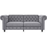 2/3-Sitzer Sofa von Dorel Home, in der Farbe Grau, aus Massivholz, Vorschaubild