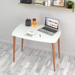 Schreibtisch von [EN.CASA], in der Farbe Weiss, aus Spanplatte, andere Perspektive, Vorschaubild
