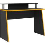 Computertisch von FMD, in der Farbe Grau, aus Holzwerkstoff, andere Perspektive, Vorschaubild