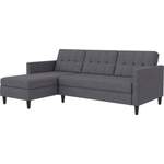 Ecksofa von Dorel Home, in der Farbe Grau, aus Webstoff, andere Perspektive, Vorschaubild